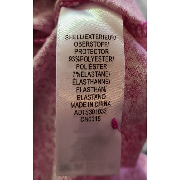 Adrianna Papell Pink Floral Top Women's Size Small High Neck 3/4 Sleeve Stretch - Picture 5 of 11